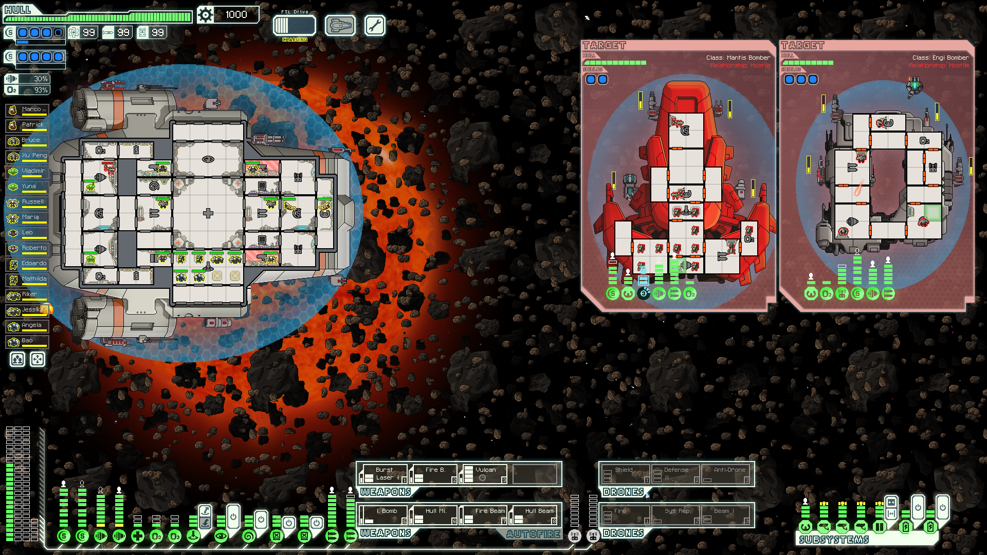 Asteroids and a sun